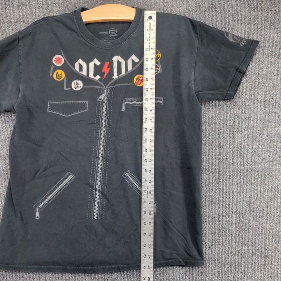 ACDC Men's Rock & Roll T-Shirt Black Medium Short Sleeve The Who KISS Pink Floyd - Picture 10 of 12